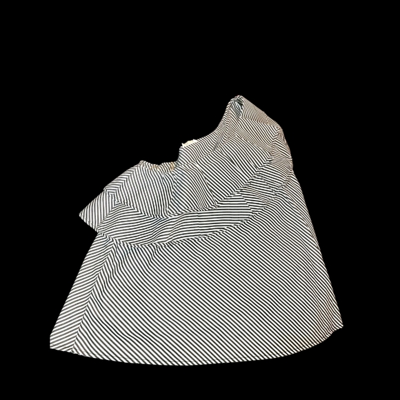 Plus Size Blue & White Striped One Shouder Sexy Summer Top 2X - Picture 2 of 5